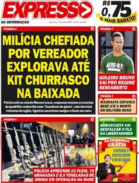 Capa do jornal Expresso da Informação 19/07/2019