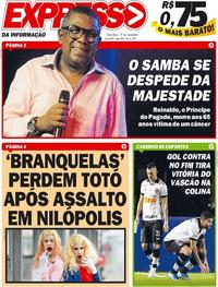 Capa do jornal Expresso da Informação 19/11/2019