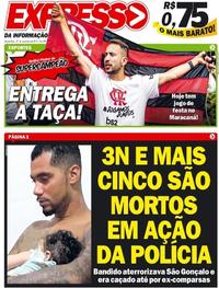 Capa do jornal Expresso da Informação 27/11/2019