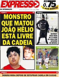 Capa do jornal Expresso da Informação 30/08/2019