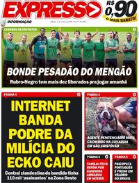 Capa do jornal Expresso da Informação 03/10/2020