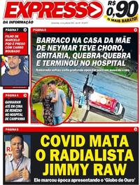 Capa do jornal Expresso da Informação 04/06/2020