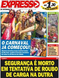 Capa do jornal Expresso da Informação 05/01/2020