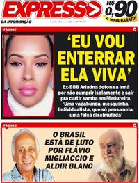 Capa do jornal Expresso da Informação 05/05/2020