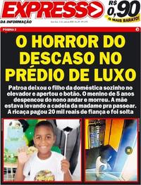 Capa do jornal Expresso da Informação 05/06/2020