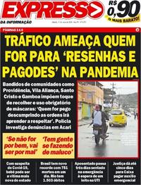Capa do jornal Expresso da Informação 09/05/2020