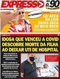 Capa do jornal Expresso da Informação 11/05/2020