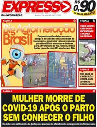 Capa do jornal Expresso da Informação 13/05/2020