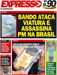 Capa do jornal Expresso da Informação 13/10/2020