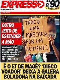 Capa do jornal Expresso da Informação 14/05/2020