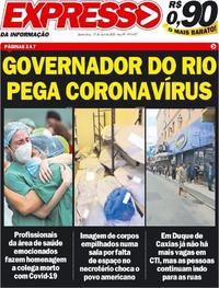 Capa do jornal Expresso da Informação 15/04/2020