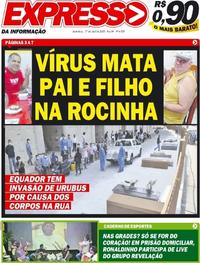Capa do jornal Expresso da Informação 17/04/2020
