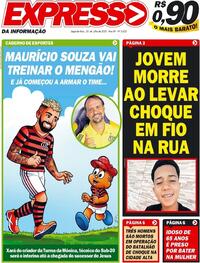Capa do jornal Expresso da Informação 20/07/2020