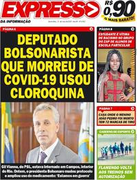 Capa do jornal Expresso da Informação 21/05/2020