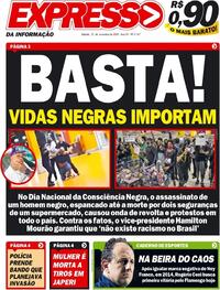 Capa do jornal Expresso da Informação 21/11/2020