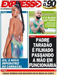 Capa do jornal Expresso da Informação 22/02/2020