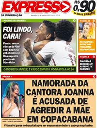 Capa do jornal Expresso da Informação 23/11/2020