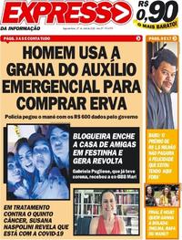 Capa do jornal Expresso da Informação 27/04/2020