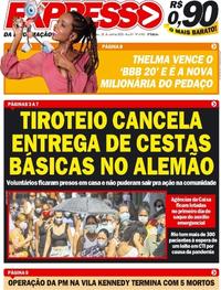 Capa do jornal Expresso da Informação 28/04/2020