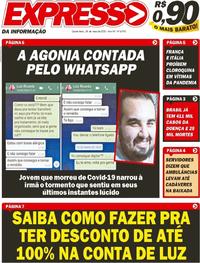Capa do jornal Expresso da Informação 28/05/2020