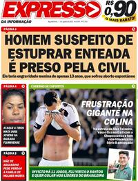 Capa do jornal Expresso da Informação 01/08/2022