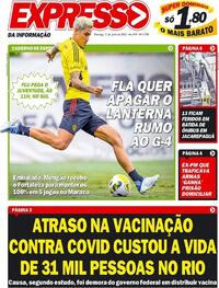 Capa do jornal Expresso da Informação 05/06/2022