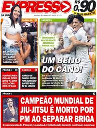 Capa do jornal Expresso da Informação 08/08/2022