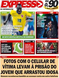 Capa do jornal Expresso da Informação 15/04/2022