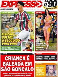 Capa do jornal Expresso da Informação 20/04/2022