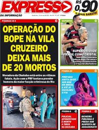 Capa do jornal Expresso da Informação 25/05/2022
