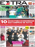 Capa do jornal Extra 04/12/2016