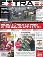 Capa do jornal Extra 09/12/2016