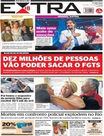 Capa do jornal Extra 23/12/2016