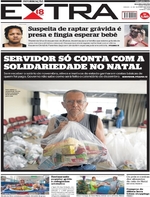 Capa do jornal Extra 24/12/2016