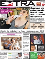Capa do jornal Extra 27/12/2016