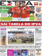 Capa do jornal Extra 29/12/2016
