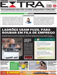 Capa do jornal Extra 01/09/2017