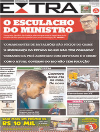 Capa do jornal Extra 01/11/2017