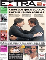 Capa do jornal Extra 02/01/2017