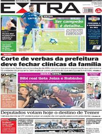 Capa do jornal Extra 02/08/2017