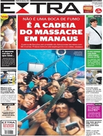 Capa do jornal Extra 03/01/2017