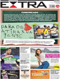 Capa do jornal Extra 04/06/2017