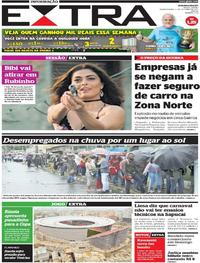 Capa do jornal Extra 04/10/2017