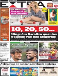 Capa do jornal Extra 05/03/2017