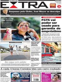 Capa do jornal Extra 05/04/2017