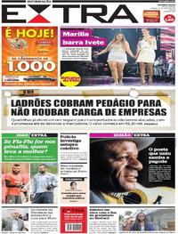 Capa do jornal Extra 06/05/2017