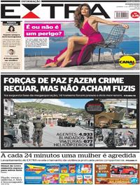 Capa do jornal Extra 06/08/2017