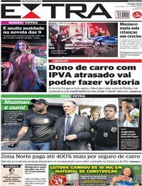 Capa do jornal Extra 06/10/2017