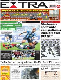 Capa do jornal Extra 06/11/2017