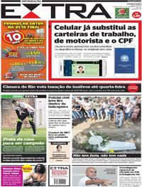 Capa do jornal Extra 06/12/2017